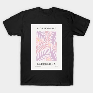 Retro Flower Market Barcelona Botanical T-Shirt